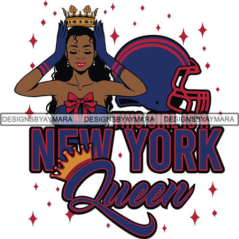 New York Queen Football Team SVG Cutting Files For Silhouette Cricut and More