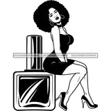 Afro Woman SVG Make Up Goddess Cutting Files For Cricut Silhouette and Much More