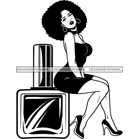 Afro Woman SVG Make Up Goddess Cutting Files For Cricut Silhouette and Much More