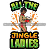 Afro Lola Winter Merry Christmas Santa Quotes .SVG Cutting Files For Silhouette and Cricut and More!