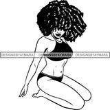 Afro Woman Nubian Melanin Popping Unique Design SVG Cutting Files For Silhouette Cricut and More
