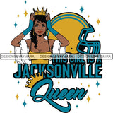 Jacksonville Queen Football Team SVG Cutting Files For Silhouette Cricut and More