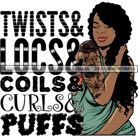 Afro Woman Tattoo Sexy Melanin Nubian Goddess PNG Files For Print Not For Cutting