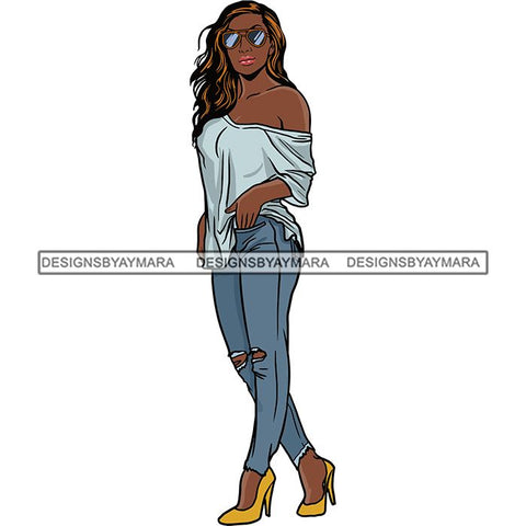 Fashion Diva Glamour Afro Classy Sexy Lady SVG PNG JPG Vector Files For Cutting and More