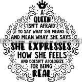 Black Queen Nubian Melanin Quotes .SVG Files For Silhouette and Cricut