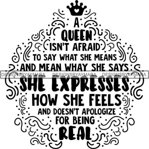 Black Queen Nubian Melanin Quotes .SVG Files For Silhouette and Cricut