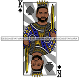 Ace King Man Royalty Blackjack Casino Card Game Attractive Black Man Bearded Hipster Male Guy Hombre Macho Manly SVG Files For Cutting