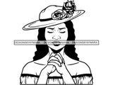 Classy Lady Praying God SVG Cut Files For Silhouette Cricut and More.