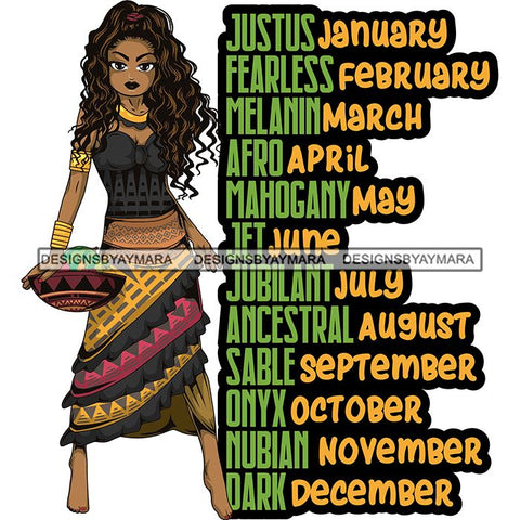 Afro Lola Black History Month Quotes .SVG Clipart Vector Cutting Files For Circuit Silhouette Cricut and More!