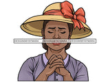 Classy Lady Praying God .PNG .JPG .SVG Clipart Perfect For Printing Not For Cutting