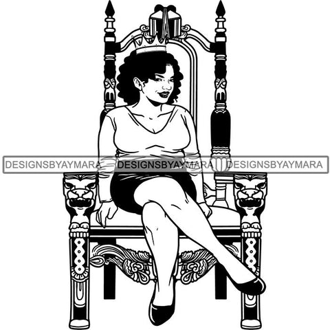 Afro Queen Goddess Melanin Nubian Glamour .SVG Cutting Files For Silhouette and Cricut