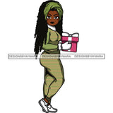 Afro Lola Christmas Winter Pajamas Gift .SVG Cutting Files For Silhouette and Cricut and More!