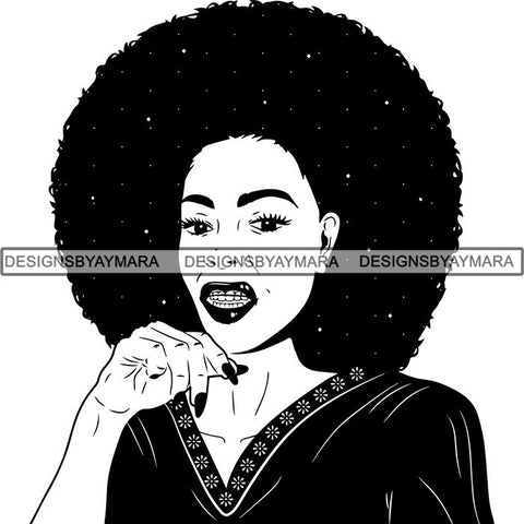 Afro Latina Woman SVG Cutting Files For Silhouette Cricut and More