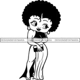 Afro Sexy Queen Betty SVG Cutting Files For Cricut and Silhouette