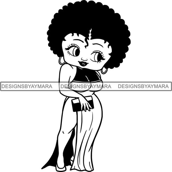 Afro Sexy Queen Betty SVG Cutting Files For Cricut and Silhouette