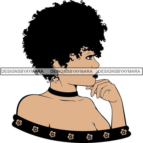 Afro Woman SVG Melanin Nubian Color Cutting Files