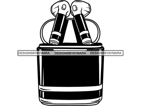 Air Pods Airtight Box Electronics Headphones In-ear Intelligent Mobile Phone Wireless Technology .SVG .EPS .PNG Vector Clipart Digital Download  Cricut Circuit Cut Cutting