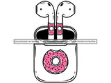 Air pods Airtight Box Electronics Headphones In-ear Intelligent Mobile Phone Wireless Technology .SVG .EPS .PNG Vector Clipart Digital Download