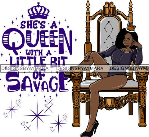 Afro Queen Goddess Melanin Nubian Glamour .PNG Print Files Not For Cutting