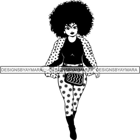 Afro Lola Boss Lady Quotes SVG Cutting Files For Silhouette Cricut and More