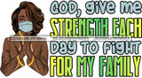 Afro Lola Praying God For Strength Protection Quotes Sad Crying Pain Face Mask Begging Prayers Virus SVG Vector Clipart Cutting Files