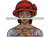 Classy Lady Praying God .PNG .JPG .SVG Clipart Perfect For Printing Not For Cutting