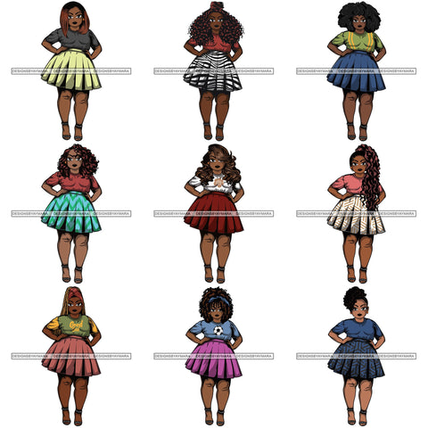 Bundle 9 Afro Thick Classy Lola Boss Lady .SVG Cutting Files For Silhouette and Cricut and More!