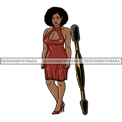 Afro Woman SVG Make Up Goddess Cutting Files For Cricut Silhouette and Much More