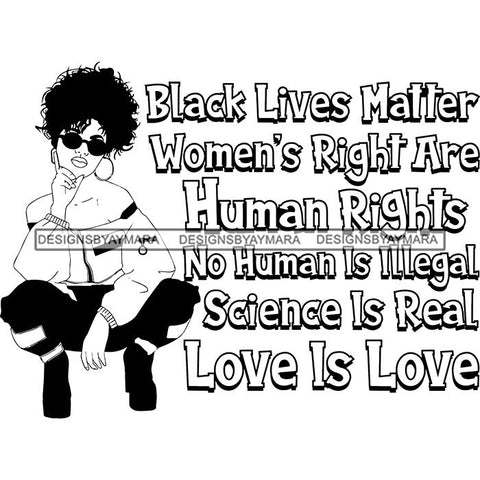 Black Lives Matter Humanity Social Protest Justice Racism Movement SVG PNG JPG Vector Cutting Files