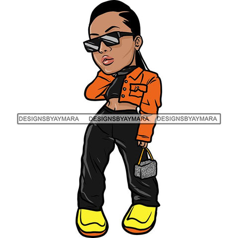 Fashion Woman Model Posing Summer Outfit Vogue Goddess Glamour Trendy Clothing Vector SVG Cutting Files