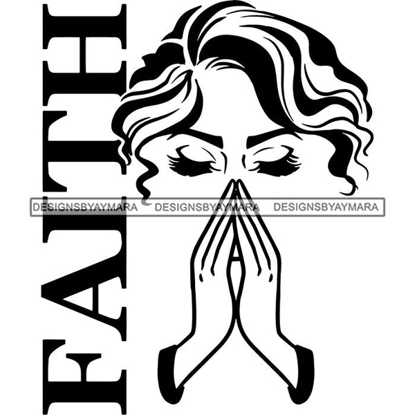Woman Praying Faith Goddess Hot Seller Design SVG Cutting Files