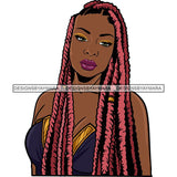Afro Woman Braids Dreadlocks Sister-Locks Dreads Locks Hairstyle .SVG Cut Files For Silhouette and Cricut
