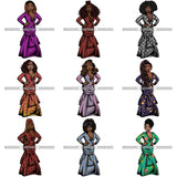 Bundle 9 Afro Lola Boss Fashion Diva Glamour .SVG Cutting Files For Silhouette and Cricut and More!
