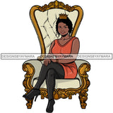 Afro Queen Goddess Melanin Nubian Glamour .PNG Print Files Not For Cutting