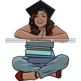 Graduation Achievement Hard Work Diploma Success Robe Cap Certificate College SVG Cutting Files