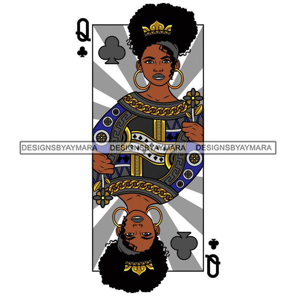 Afro Queen Lola Ace Casino Design Blackjack Poker Gambling Crown Royal SVG Cutting Files For Silhouette Cricut and More!