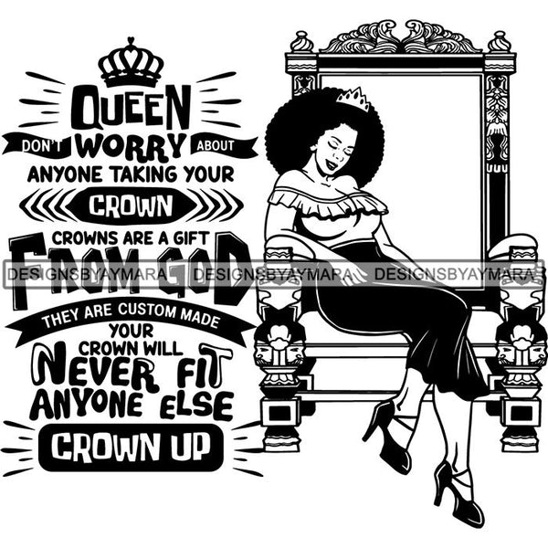 Afro Queen Goddess Melanin Nubian Glamour .SVG Cutting Files For Silhouette and Cricut