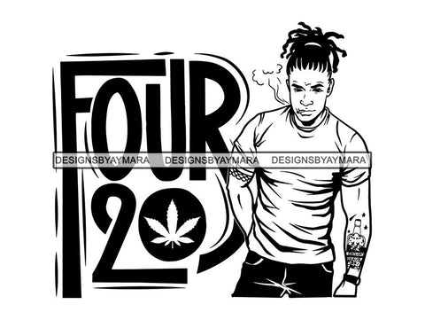 Man Smoking Weed Blunt Cannabis Medical Marijuana Mary Jane Pot Stone High Life Smoker Smoking Smoke 420 Drug .SVG Cut Files for Silhouette and Cricut