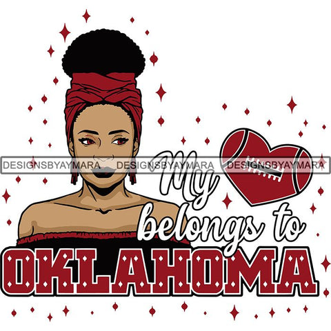 Oklahoma Collage Football Melanin SVG Cutting Files For Silhouette Cricut and More