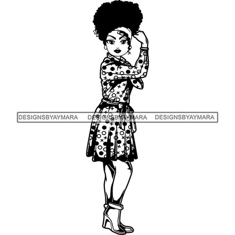 Afro Strong Classy Lola Flexing Believe in Yourself .SVG Cutting Files For Silhouette and Cricut and More!