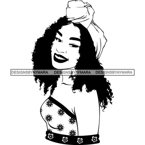Afro Nubian Melanin Popping Kinky Hair Beautiful African American Woman SVG Cutting Files