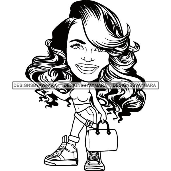 Cute Afro Lola Boss Lady Summer Fashion Dope Diva Glamour .SVG Cutting