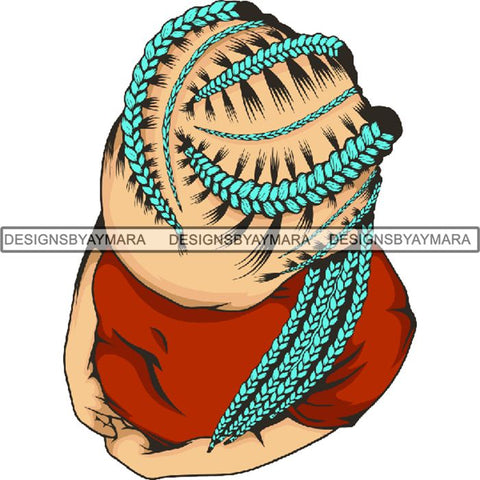 Afro Woman Braids Dreads Dreadlocks Hairstyle PNG Print File Not For Cutting