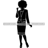 Afro Classy Church Lady Silhouette Glamour Beautiful Model SVG Files For Cutting and More!