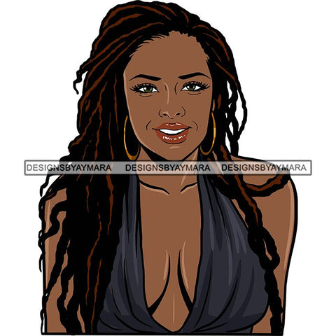 Afro Woman Braids Dreadlocks Sister-Locks Dreads Locks Hairstyle .SVG Cut Files For Silhouette and Cricut