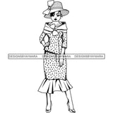 Afro Classy Lola Church Lady Glamour .SVG Clipart Vector Cutting Files For Circuit Silhouette Cricut and More!