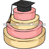 Graduation Achievement Hard Work Diploma Success Robe Cap Certificate College SVG Cutting Files