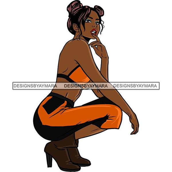 Fashion Diva Glamour Afro Classy Sexy Lady SVG PNG JPG Vector Files For Cutting and More