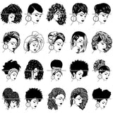 Bundle 20 Afro Goddess Rihanna Love Beautiful Face SVG Files For Cutting and More!