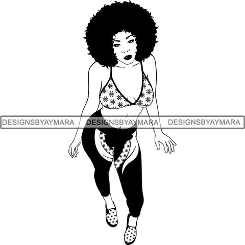Afro Woman SVG Cut Files For Silhouette and Cricut